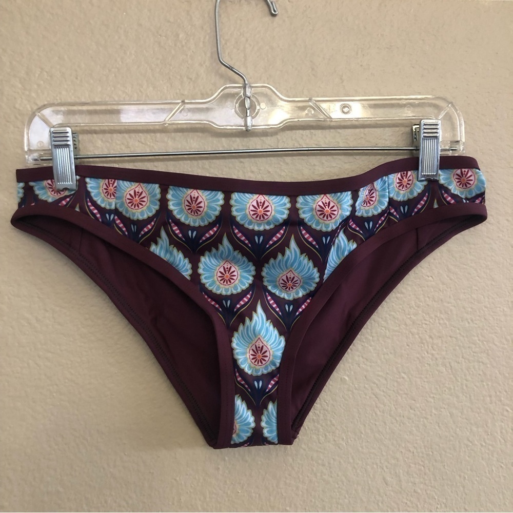 Tavick Woman’s Jayden Monaco Merlot Full Coverage Bikini Bottom Size Large